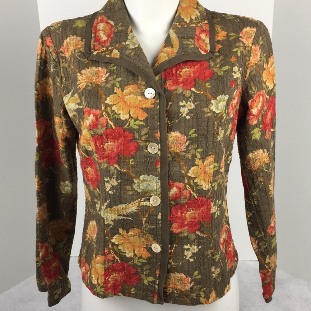 J. Jill floral blazer jacket